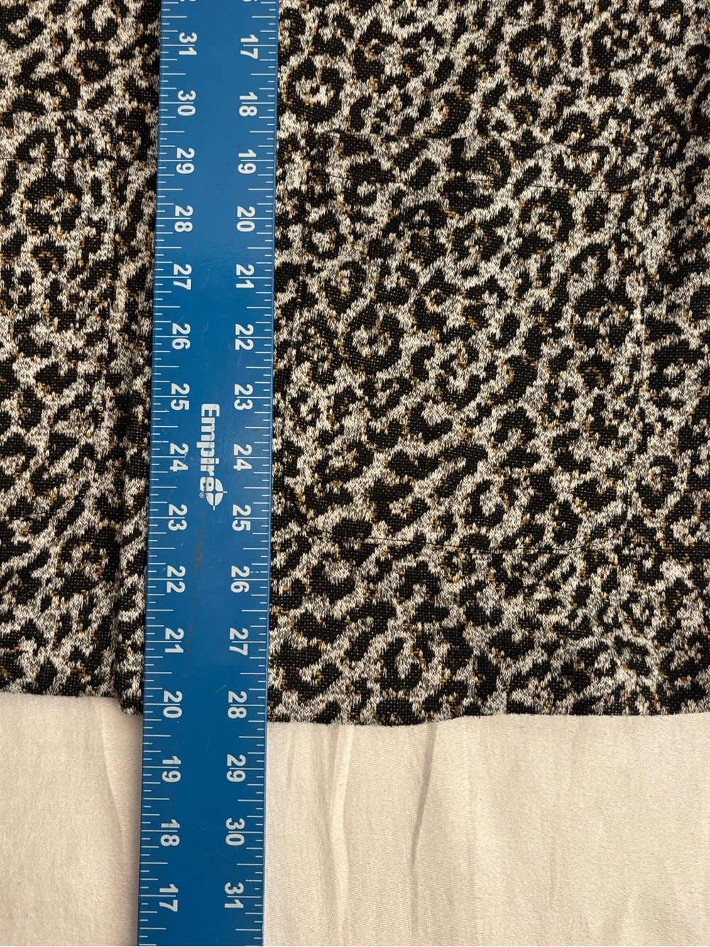 Dex Leopard Print Open Front Knit Cardigan Cozycore Soft Pocket Sweater Small - Picture 8 of 10